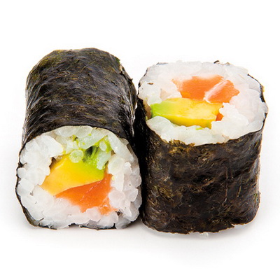 Maki salmón con aguacate